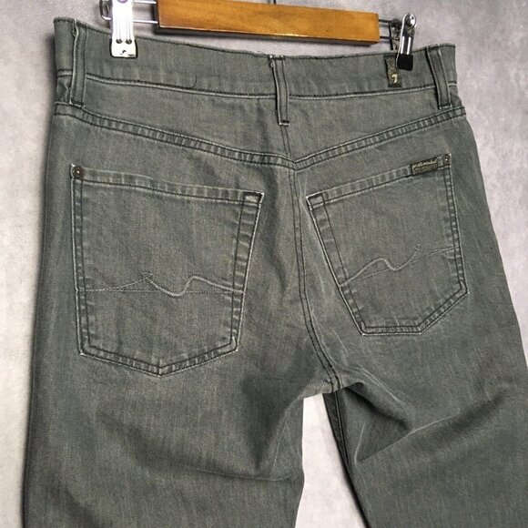 7FAM Mens Standard Slim Fit Gray Jeans size 31x34 Stretch Button Fly (Altered) - Picture 16 of 16